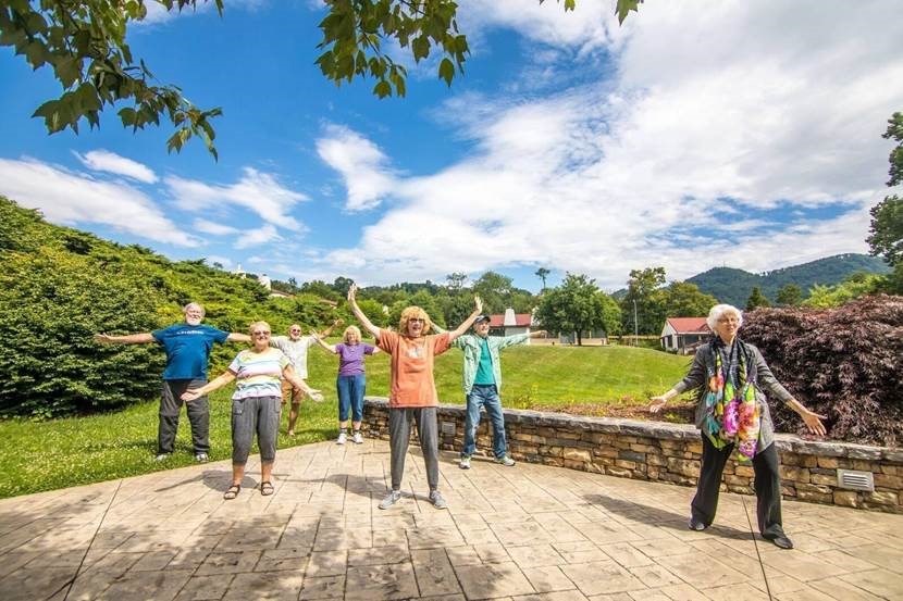 Senior Adults Outdoor Exercising