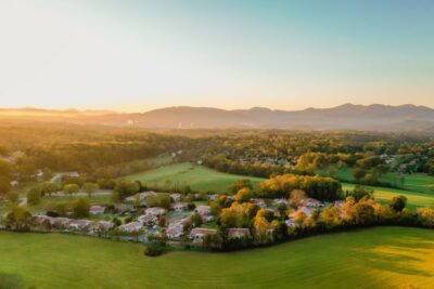 Mountains in background of Pisgah Valley